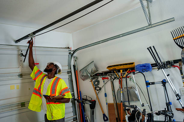Professional Garage Door Panel Replacement technician working in Jefferson County County, TX